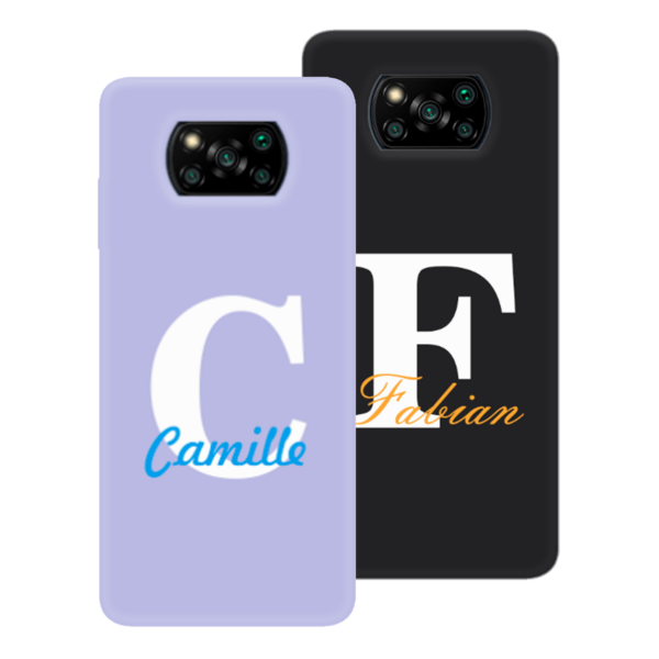 Funda con Inicial con Nombre Curva