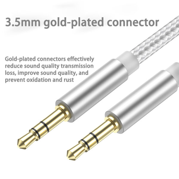 Cable Jack a Jack Tela Plateado
