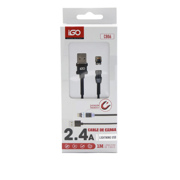 Cable Ligthning Magnetico 1M 2.4A Igo CB06
