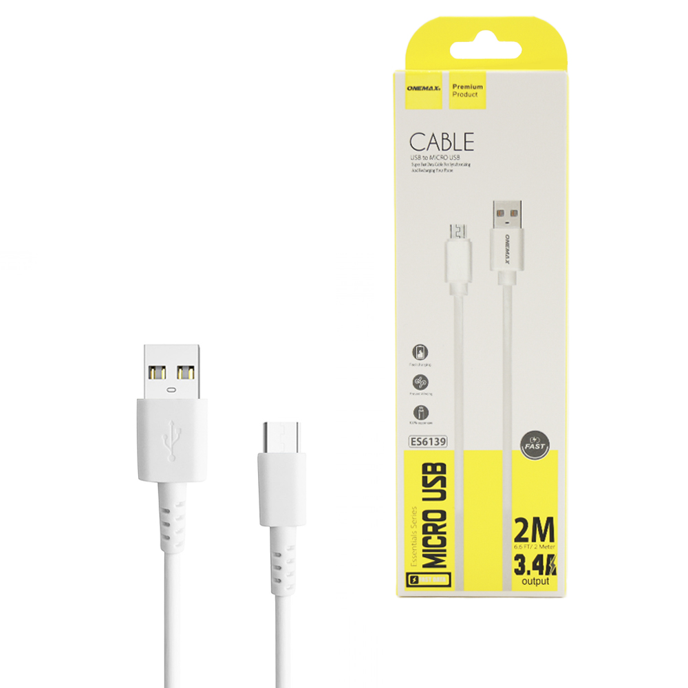Cable Micro USB One Max 2M 3.4A ES6139