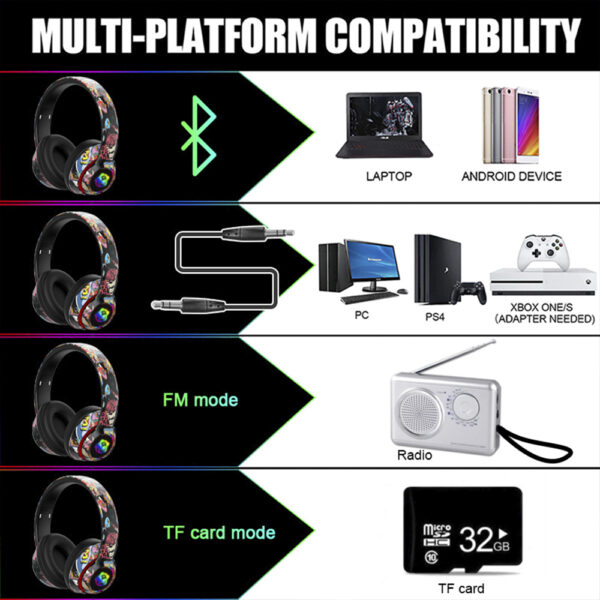 Cascos Bluetooth R9 Blancos - Imagen 2