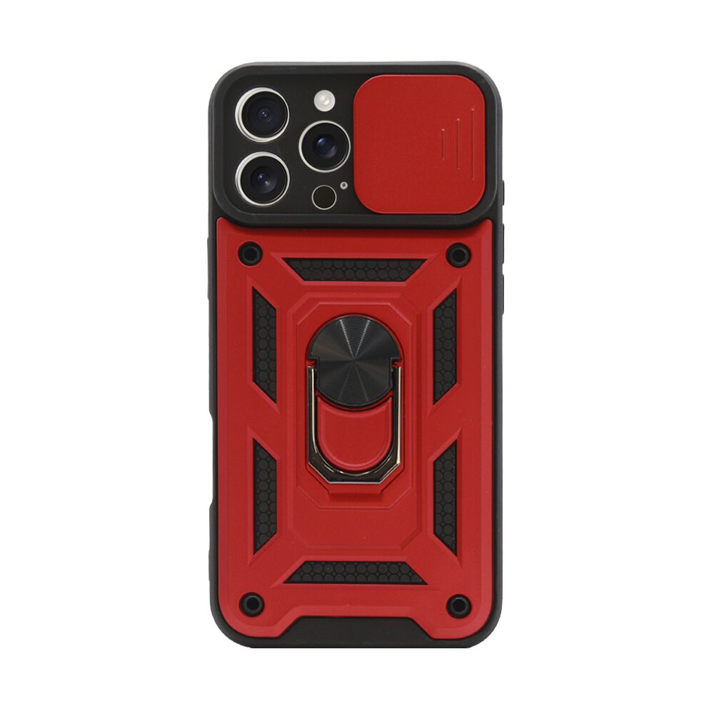 Funda Antigolpes Reforzada con Protector de Cámara y Soporte iPhone 16