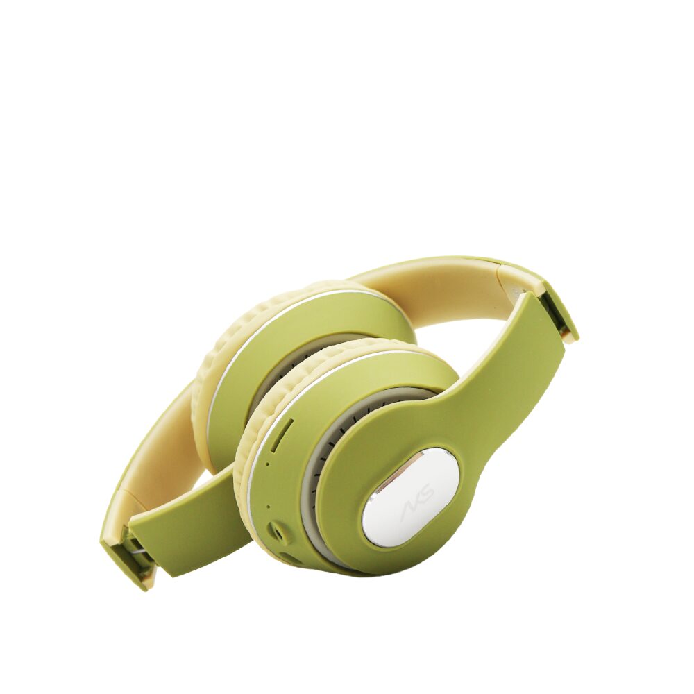 Cascos inalambricos AKS-650 Verdes Plegados