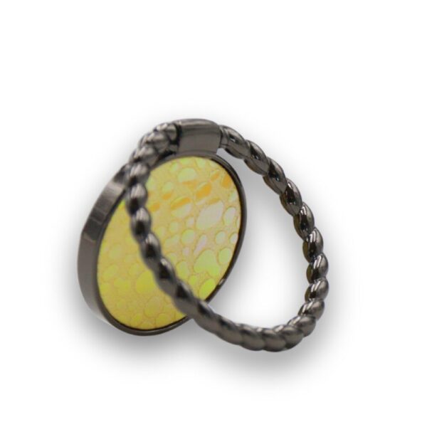 Soporte Anillo Amarillo Brillo Lateral inclinado