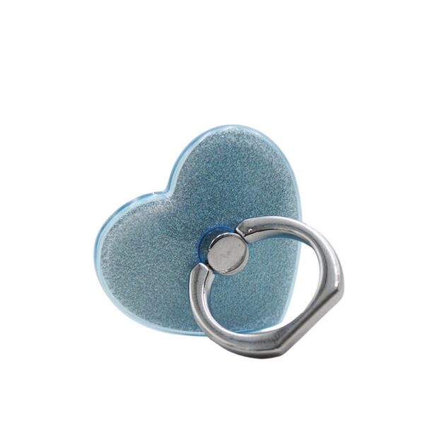 Soporte Anillo Corazon Azul Lateral