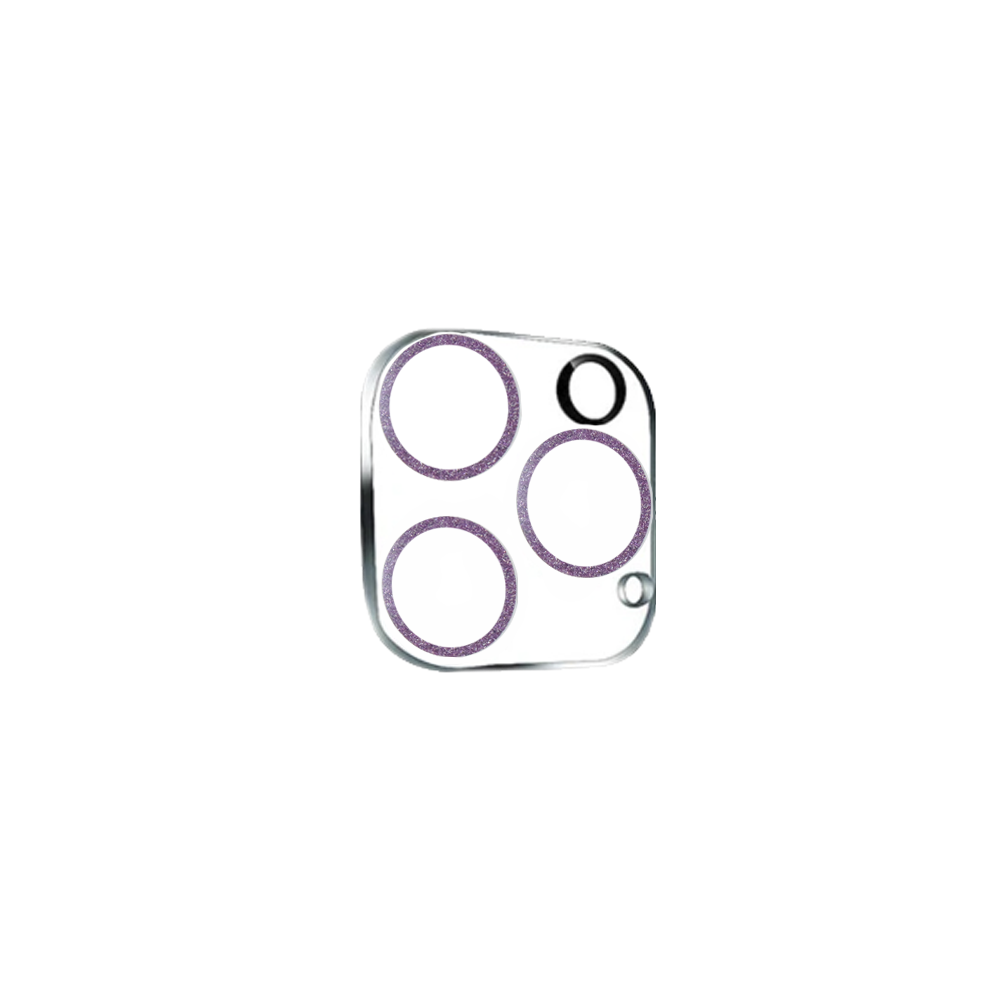 Protector Camara Purpurina iPhone 15-14 Pro - Max Morado copia