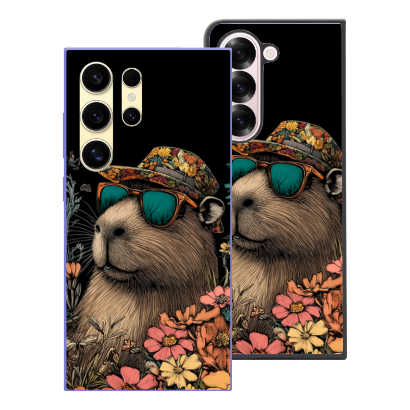 Funda Personalizada Floral Cool Capybara