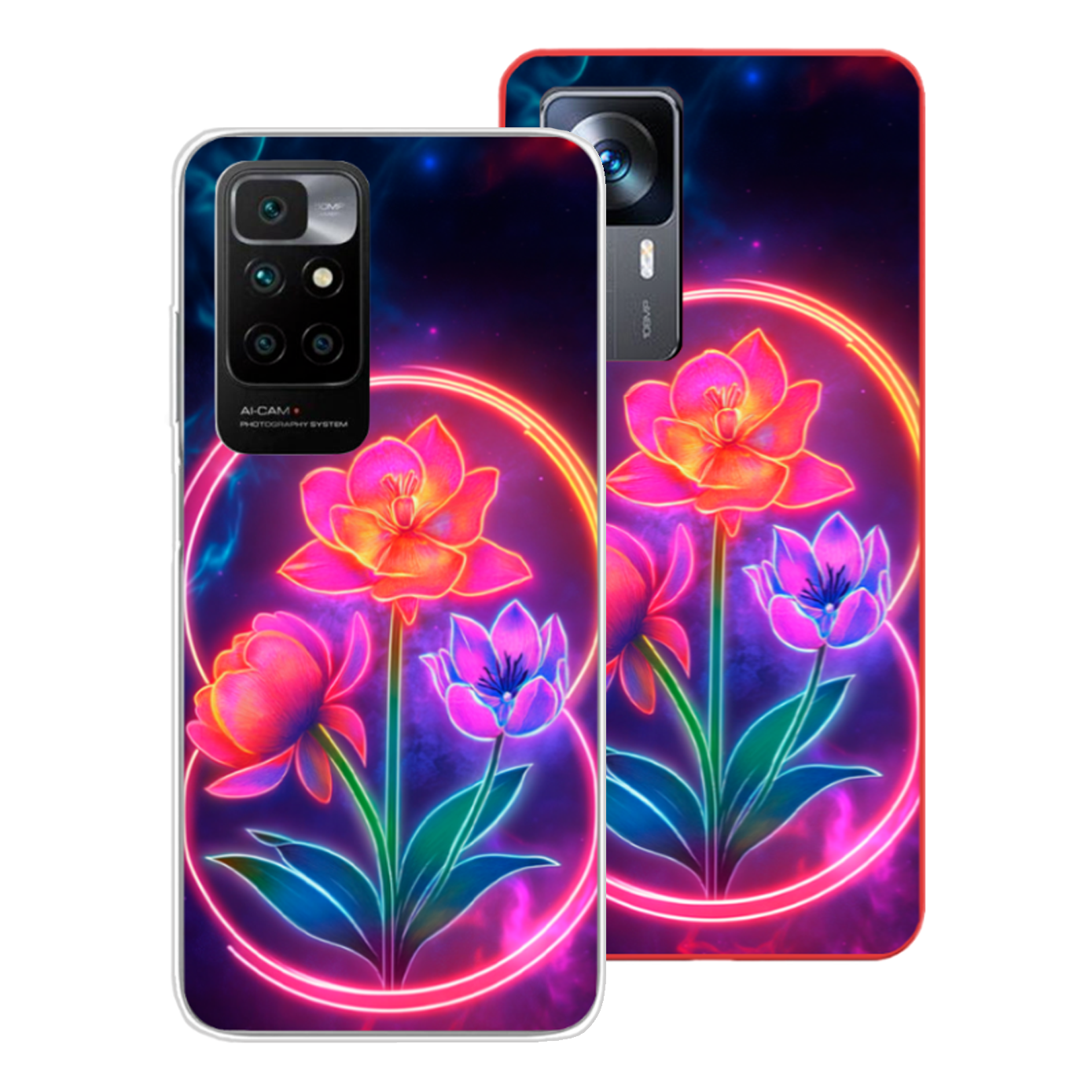 Funda Personalizada Neon Floral Vibes
