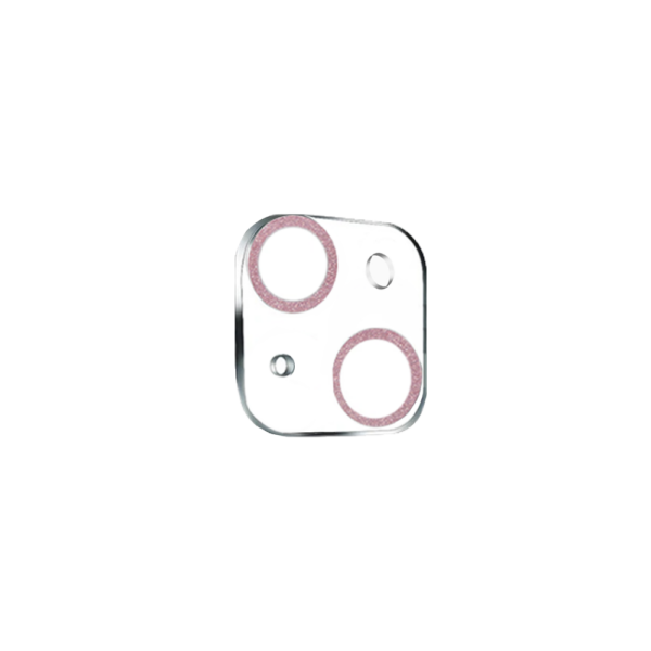 Protector Camara Purpurina iPhone 14 Rosa