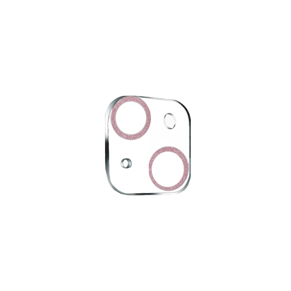 Protector Camara Purpurina iPhone 14 Rosa